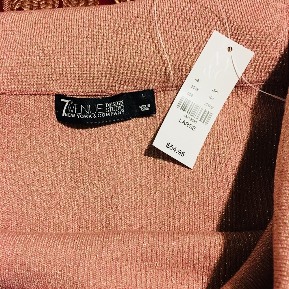 New York & Co. Pink Glitter Sweater - Picture 7 of 8